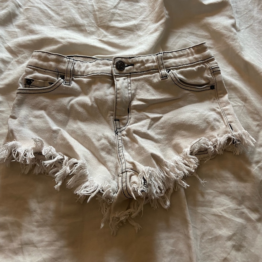 Urban outfitters white jean shorts